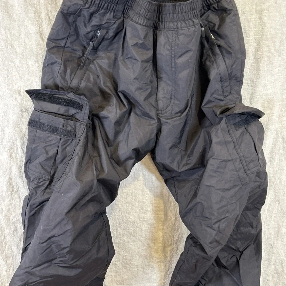 Snow Pants Kids Size 12 Unisex By Sport Essentials Ski Snowboarding Black‎